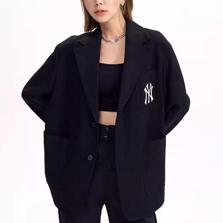 MLB FW22 Wool Windproof Suit Unisex suits Black 3AJKB5224-1