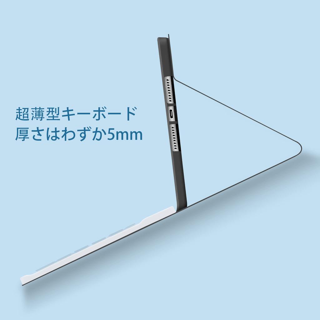 Bluetooth Tastatur- und Maus-Set für und und kompatibel mit und Blaues iPad, Smartphones, Tablets, Computer. Schlank, kompakt, niedlich, wiederaufladbar,