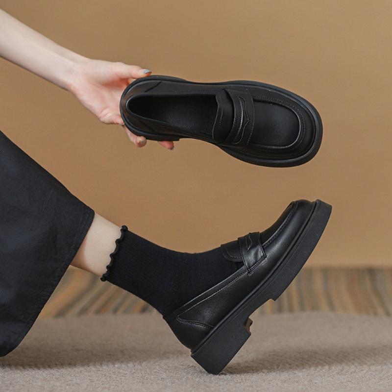 Fashion Mary Janes Women's Pumps 2025 Spring Autumn New British Style Mid Heels Shoes Retro Fashionable Soft Women Single Shoes