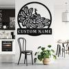Personalizable Peacock Metal Wall Art Decor Home Office Custom Sculpture Sign