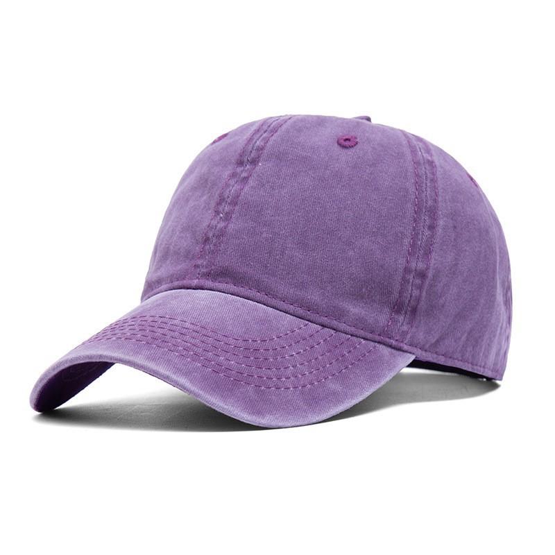 Minimalist Light Plate Pure Cotton Washed Cap Retro Baseball Cap Solid Color Versatile Sunshade Cap Adjustable