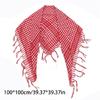 Stilvolles Unisex Arabisches Kopftuch in der Größe 100x100cm Vielseitiges Nackentuch Sonnenschutz-Accessoire mit Quasten