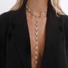 Vintage Silver Star Y Shape Tassel Necklaces Gold Tiered Pentagon Necklace for Women Summer Vacation Party Jewelry Gift