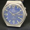 VINTAGE ORIENT AUTOMATIC 46941 JAPAN MENS BLUE COLOR DIAL WATCH A500755-5 R154-a500755