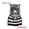10Pcs/Lot Punk Animal Patch Embroidered Patches For Clothing Embroidery Patch Iron On Patches On Clothes DIY Hook Loop Stickers