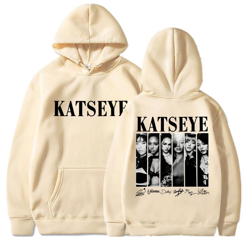 Limted Kpop Katseye Print Hoodies Vintage Trendy Men Women Y2k Hoody Sweatshirt Fleece Oversized Tracksuit Streetwear Fans Gifts