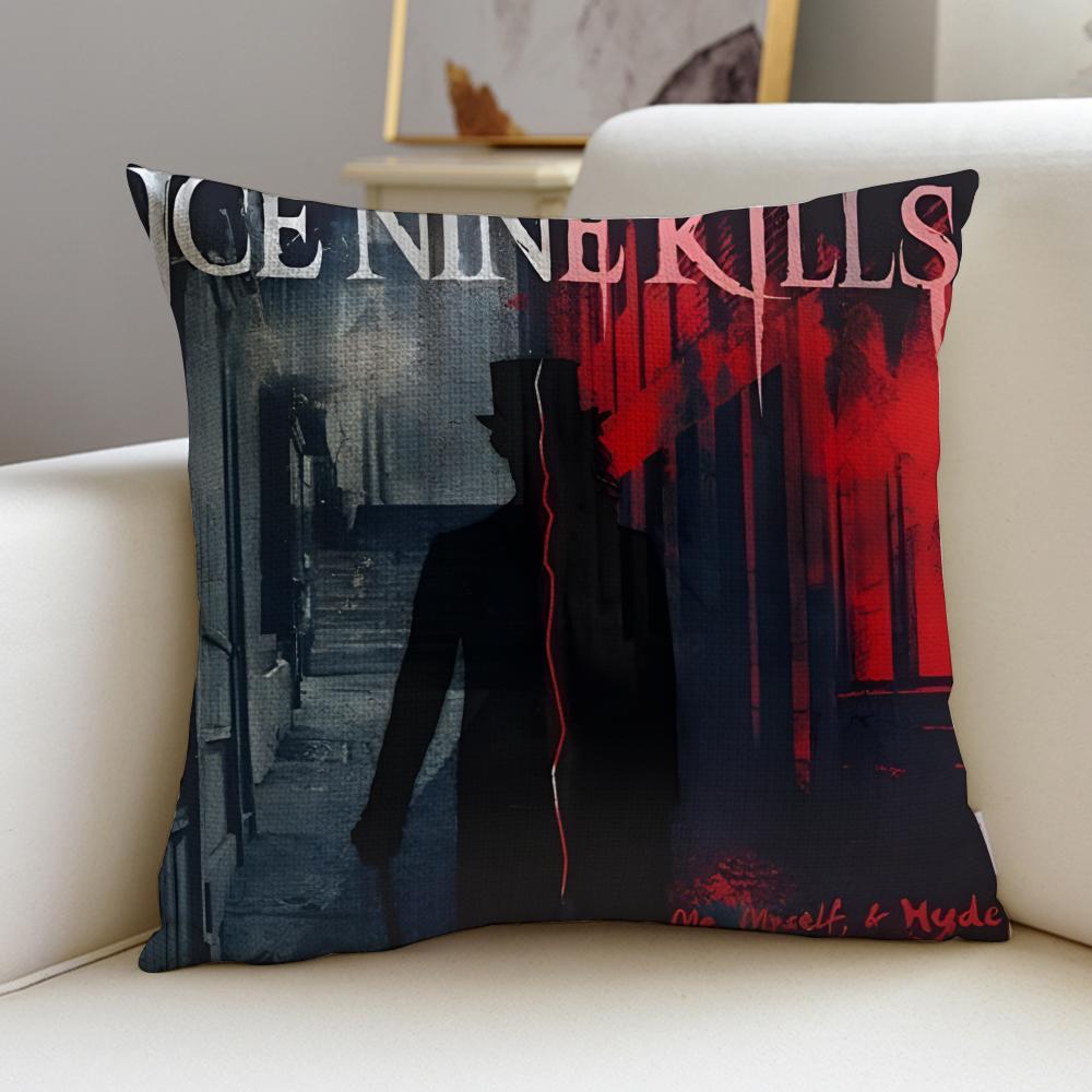 Metal IIce Nine KillsS Cushion Cover Breathable and skinfriendly linen pillowcase square removable and washable cushion