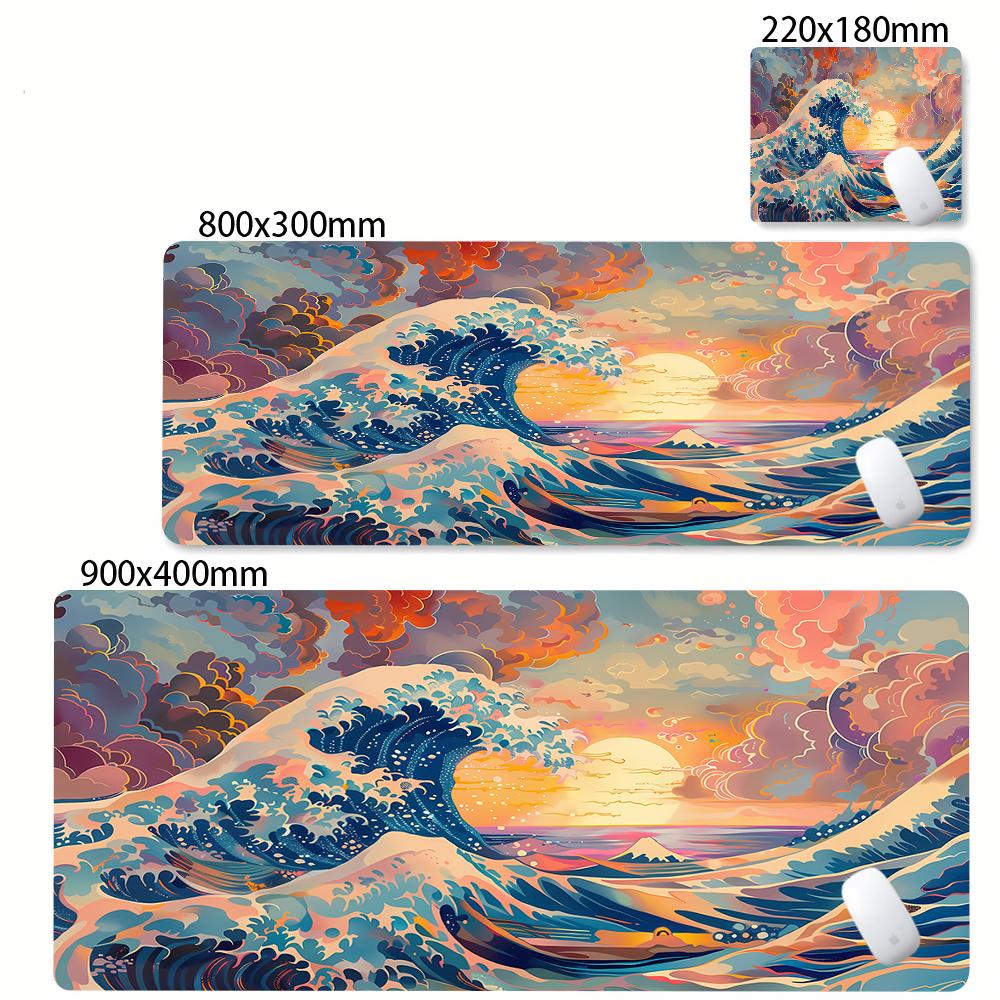 Mousepad Computer XL MousePads Keyboard Pad Mouse Mat Japan Sea Wave Gamer Soft Office Carpet Anime Table Mat Desktop Mouse Pad