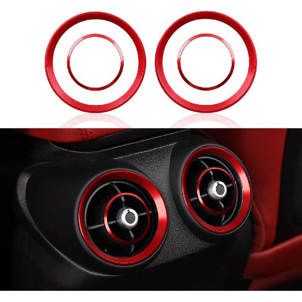4PCS Car Inner Door Bowl Cover Trim Carbon Fiber Sticker Decal fits for Alfa Romeo Giulia Stelvio Tonale 2016 2017 2018      2024 2025 2026 Interior