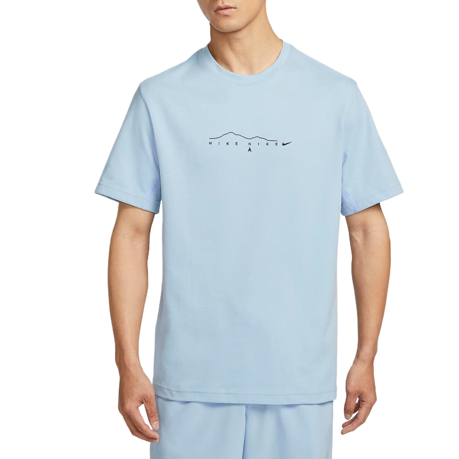 

Nike Primary Dri-Fit Trendy Minimalist Versatile Fashion Solid Color Brand Logo Short Sleeve T-Shirt Men Tops Light-Army-Blue IF0374440 L