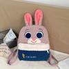 New  Nick & Judy Backpack Cute Cartoon Plush Backpack Ultra Lightweight Large Capacity Doll Bag For Students Kids Gift