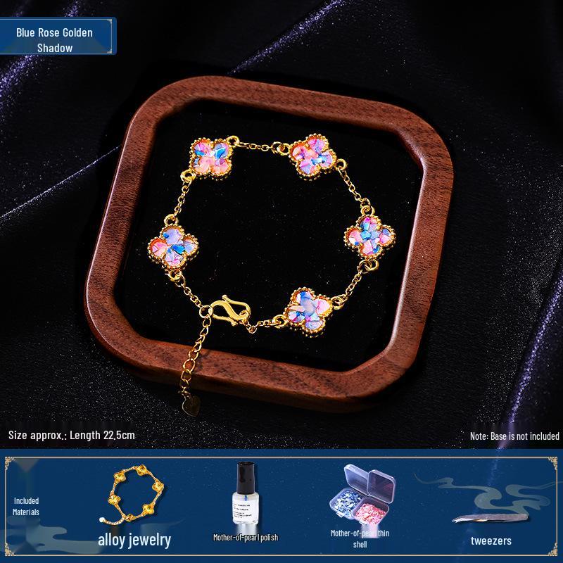 Mother-of-Pearl Bracelet DIY Kit: Shell Fragments Gift for Kids or Women's Day