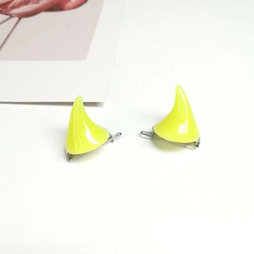 Color Lady 1 Pair Stereo Barrette Double Fancy Hair Accessory Women Hair Clip Devil Horn Ear Clip Hairpin Halloween Cosplay