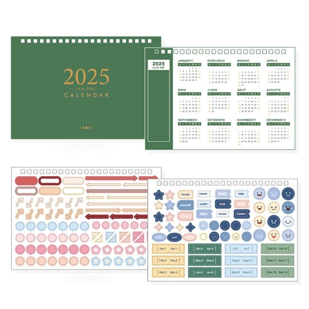 Thick Paper 2024-2025 Calendar 2025 Standing Flip Calendar Simple Desktop Calendar  Gifts