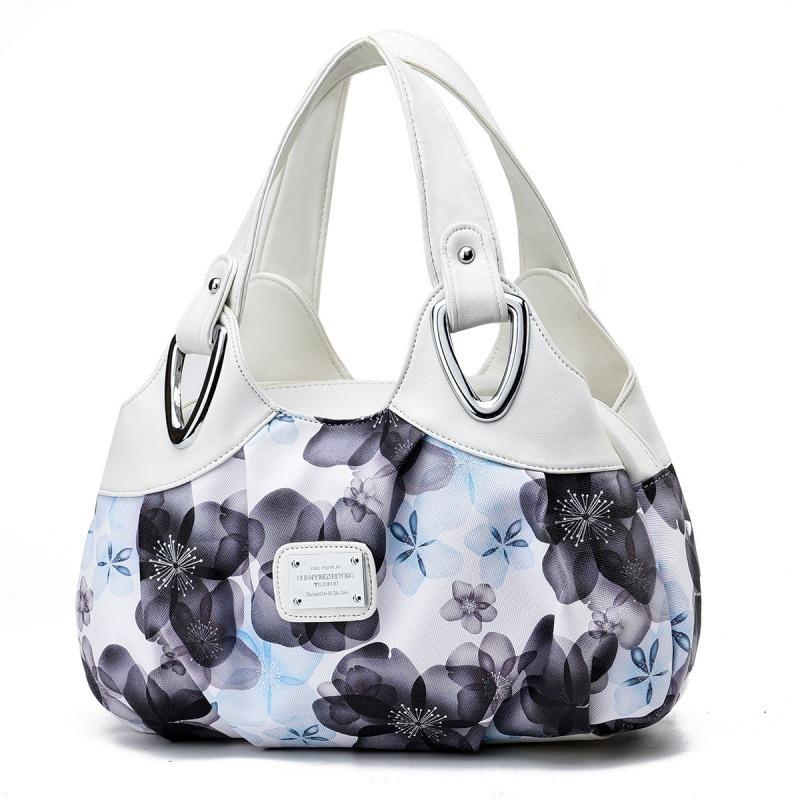 Contrasting colors, new fashion trends, large-capacity printed simple women's bags