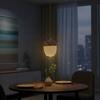 Beige acorn LED lantern, light decoration for LED tealight