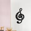 Horloge Murale Moderne Note de Musique Décorative Silencieuse Sans Tic-Tac Art Mural Musical Décor Cadeau pour Salle de Piano Studio