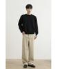 WHOLOVESART Structure Wide Cotton Chino Pants Light Beige