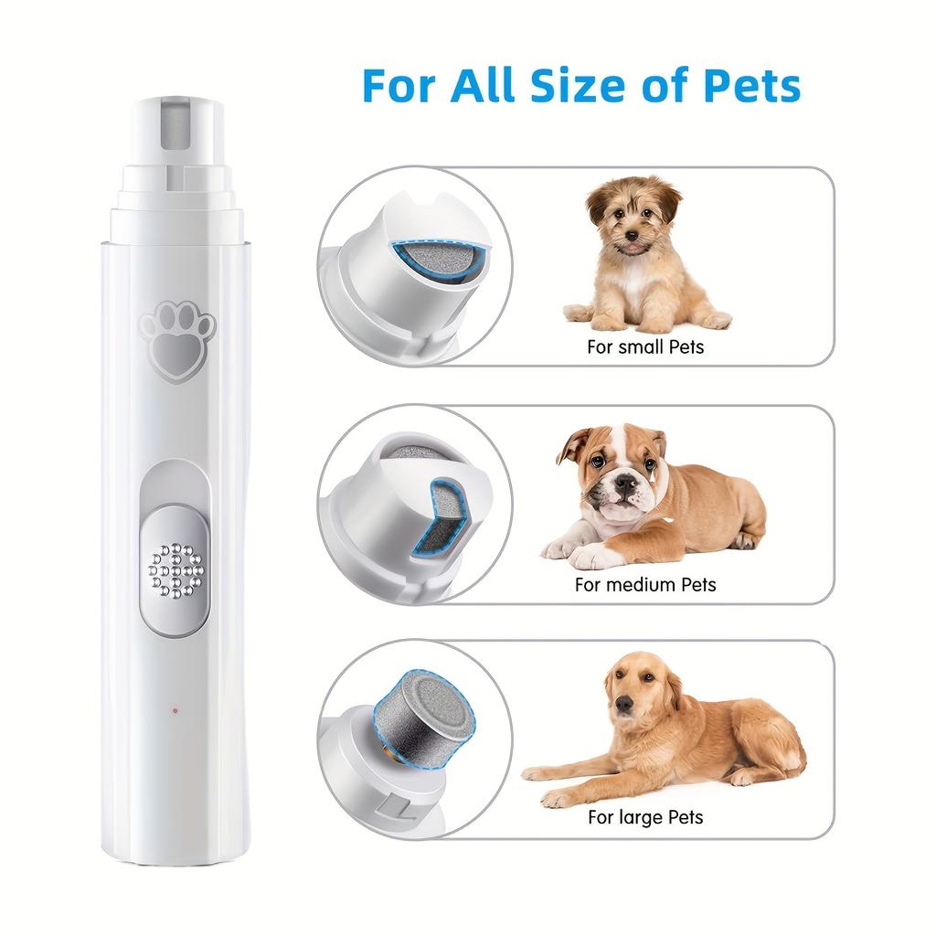 Painless USB Charging Dog Nail Grinders Rechargeable Pet Nail Clippers Quiet Electric Dog Cat Paws Nail Grooming Trimmer Tools