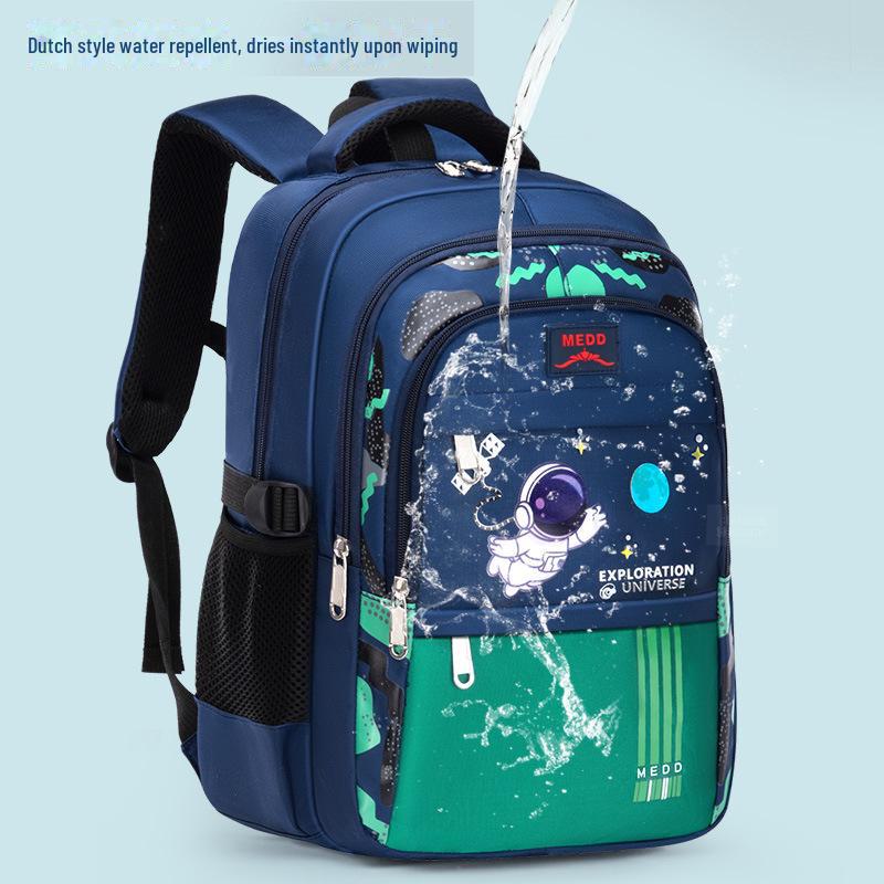 British Style Astronaut Backpack for Boys - Lightweight, Reduced Weight, for 6th Grade Primary School Students, Printed Logo