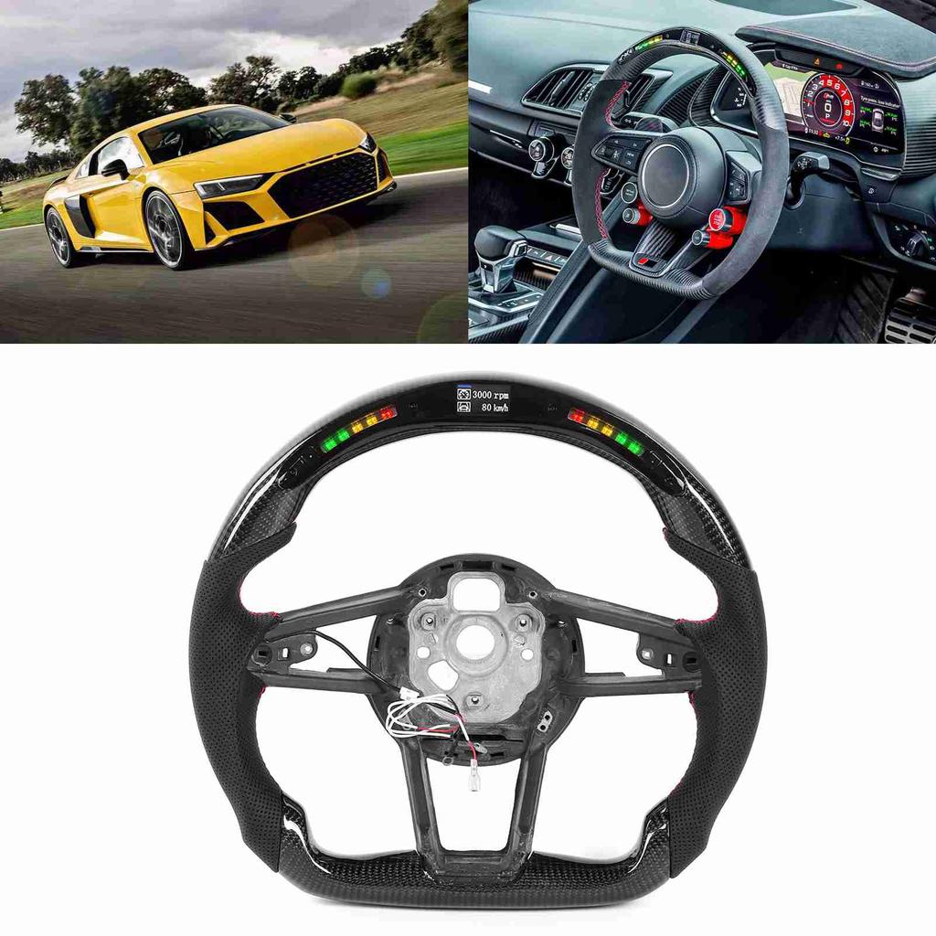 Koolstofvezel LED Schakelverlichting Display Stuurwiel Geschikt voor MK2 TTS TTRS MK3 2015+