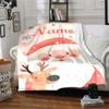 Custom Name Christmas Santa Claus Theme Printed Blanket - Perfect for Couch, Bed, Travel & Outdoor Use | Machine Washable, Cozy & Durable.