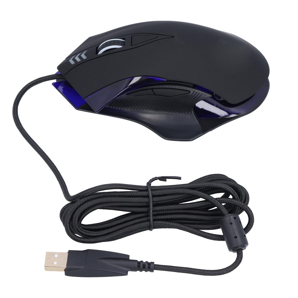 Gaming-Maus USB Tragbar Atmendes Licht 4 DPI Einstellbar Ergonomische Computer-Mäuse für PC Laptop