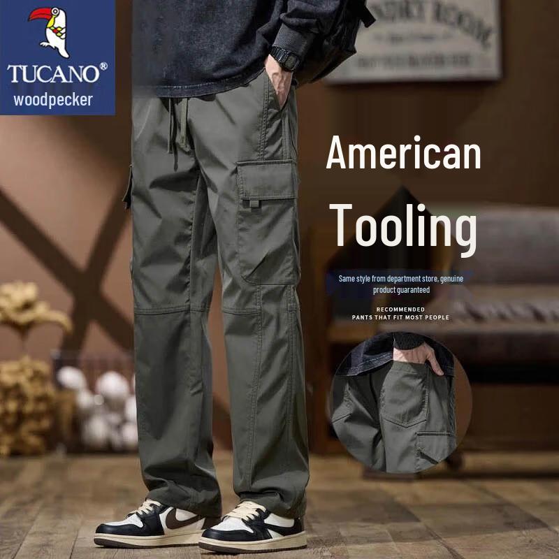 

TUCANO Men s Straight-leg Fleece-lined Workwear Casual Pants 4XL
