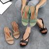 Fashion 2025 Women's Fashionable PVC Low-heeled Sandals and Thick-soled Casual Shoes for Wearing Slippers Outside