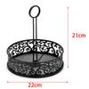 Fruit Basket with Handle Round Storage Tray for Kitchen Counter Dining Table pattern