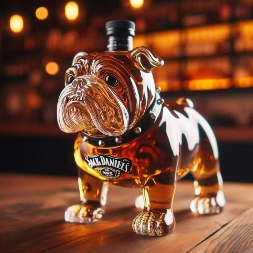 Funny French Bulldog Whiskey Bottle