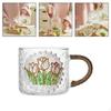 Glass Cup Kettle Craft Glassware Flower Design Drink Drinkware for Household Accessories