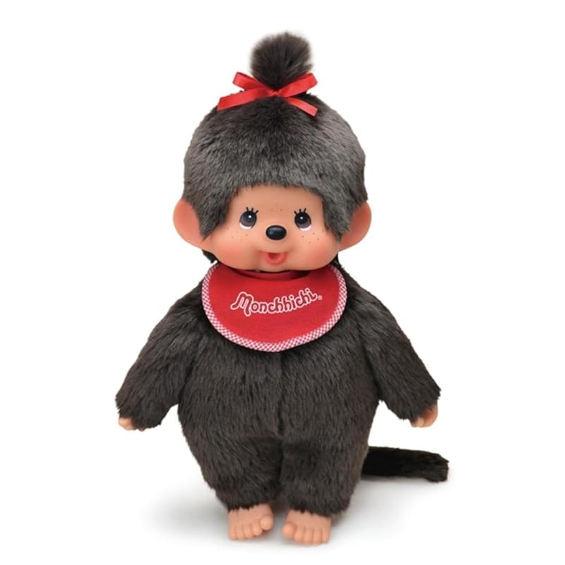 Sekiguchi Monchhichi Premium Standard Large Brown Girl s Doll 251056 H45 x W34 x D13cm