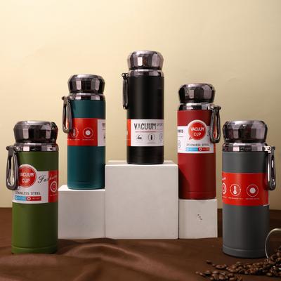 Tee-Trennung 316 Edelstahl Thermosbecher Große Kapazität Outdoor Reisekanne mit Trageseil Tragbare Sport-Trinkflasche