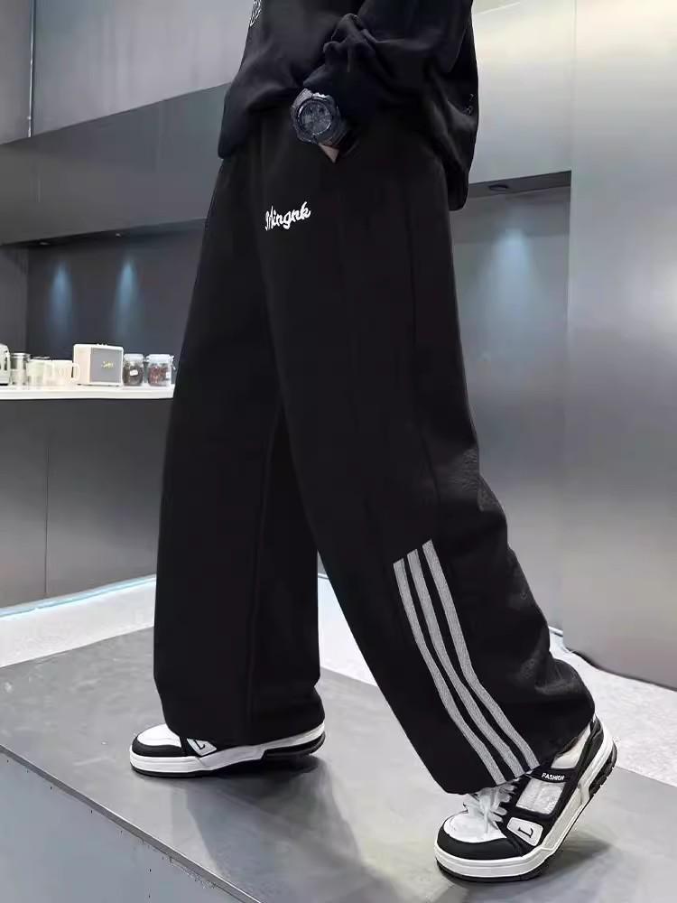 Boys’ Spring & Autumn Wide-Leg Sports Sweatpants - 2025 Style for Middle & Big Kids
