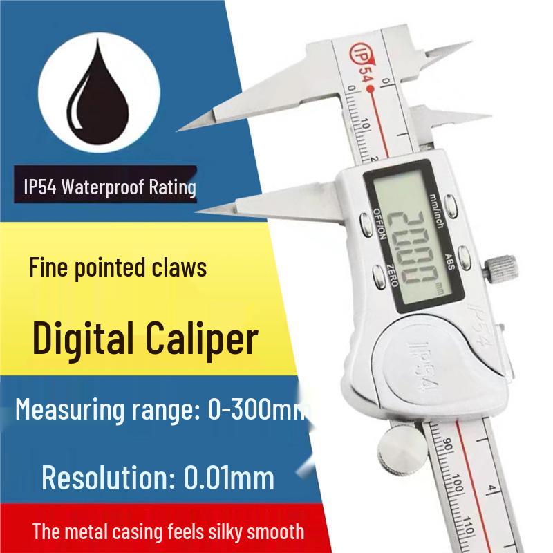 Stainless Steel 0-150mm Fine Point Digital Vernier Caliper with Small Head