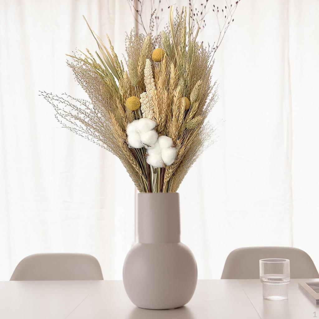 Natürlicher Trockenblumenstrauß, schicke Trockenblumen für Vase, Büro, Tisch, Schreibtisch