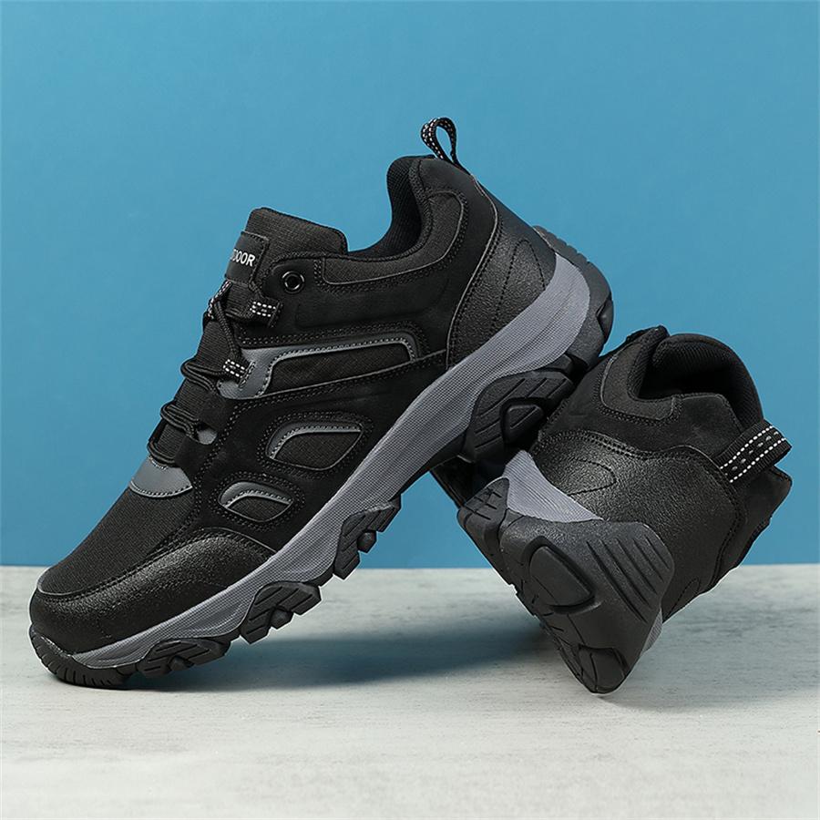Fashion New Men Outdoor Mountaineering Shoes Comfortable Thick Soled PU Sneakers Hiking Wear Resistant Casual Travel Shoes Zapatillas