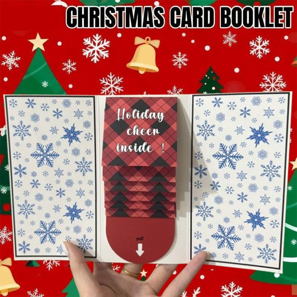 Paper Christmas Gift Card Blessing Message Message Gift Card Pull Out Gift Card  Christmas Party