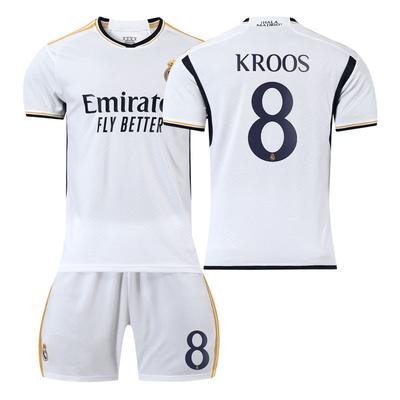 2023-24 Real Madrid Home Jersey #9 Mbappe #5 Bellingham #7 Vinicius, Fan Version Football Jerseys