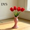 Home Decor Vase 2Pcs 3D Printed Fishtail Dress Decorative Flower Holder Office Indoor Plant Living Room Bedroom Table Shelf Gift for Housewarming