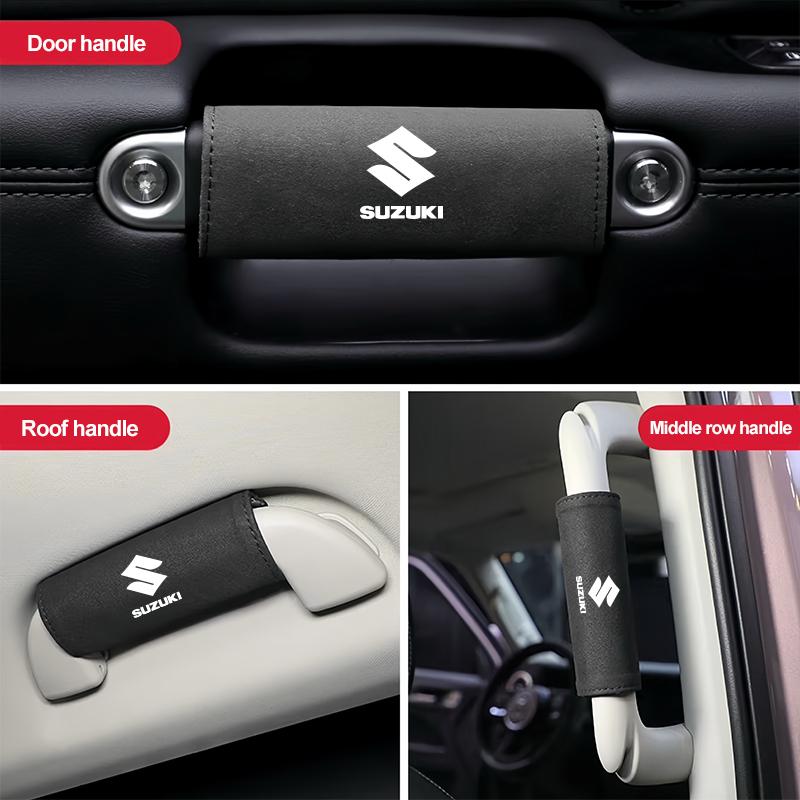 Leather Car Roof Handle Protective Cover Interior Styling For Suzuki Vitara Jimny Samurai Swift Baleno Ignis Alto Splash Kaiser