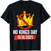 No Kings Day Patriotic Shirt No Kings 2025 TShirt Creative Design Men Women Unisex Tee Oneck Hot Sale Cotton Streetwear Tops