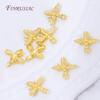 10/20Pcs 18K Gold Plated Brass Bee Charms Embossed Insect Connectors For Earrings Necklace DIY Jewelry Making Accessories