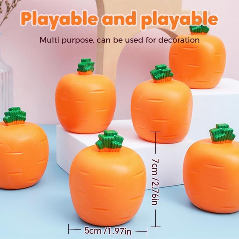 Squeeze Toy Carrot Rabbit Pop Up Stress Relief Toy Cute Bunny Decompression Toy Desktop Ornament Holiday Gift