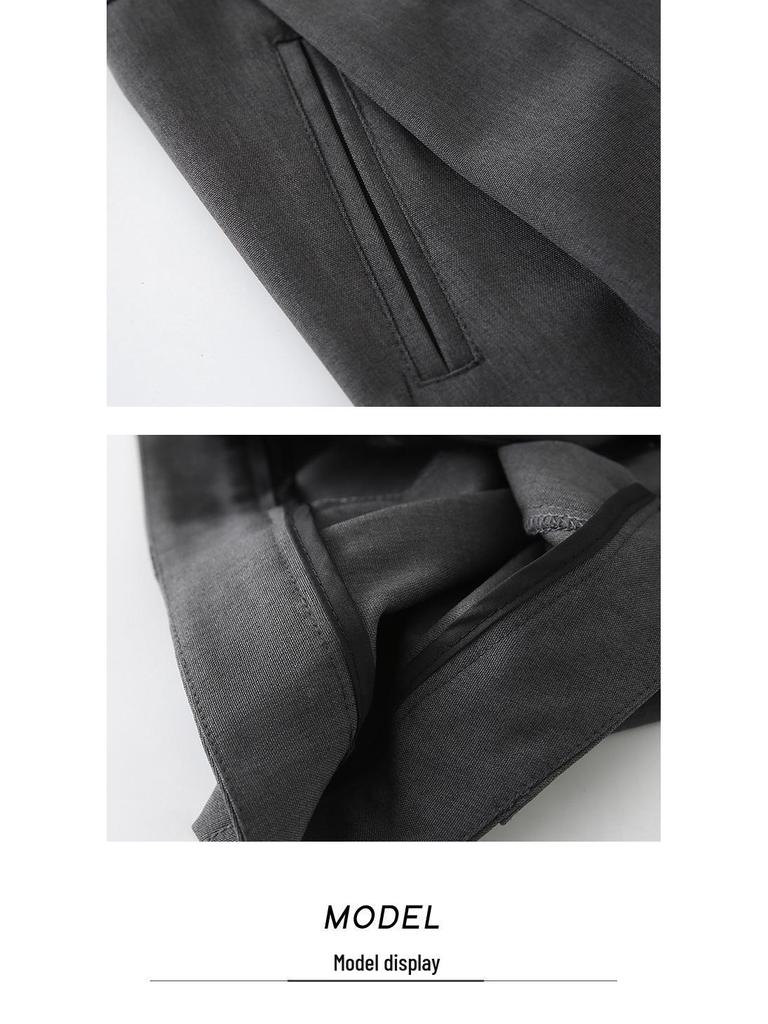 Women's High-Waisted Gray Wide-Leg Trousers - Spring/Autumn 2025 Collection