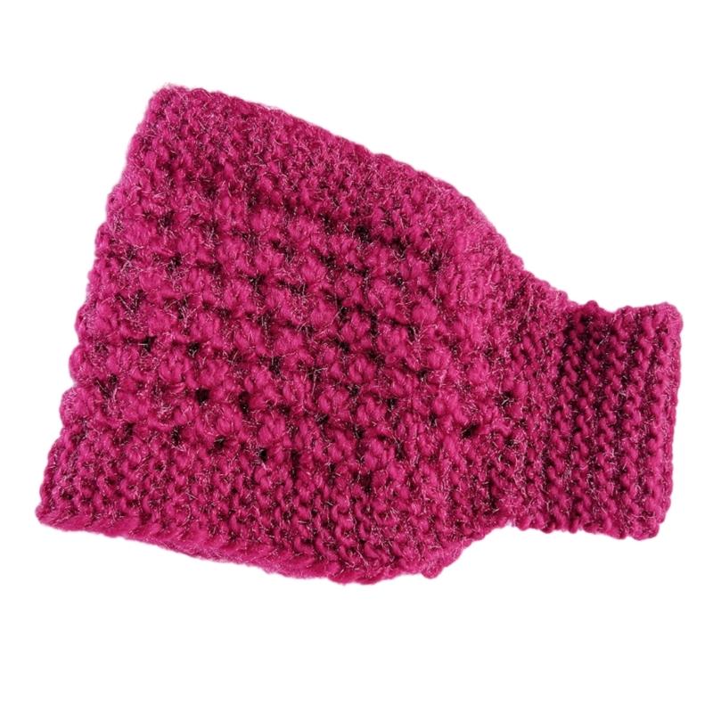 2in1 Fashion Neck Warmer Knit Hairband for Woman Camping Travel Wide Headband