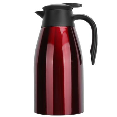 2L Insulation Pot Stainless Steel Vacuum Thermal Kettle Jug for Home Office TravelRed