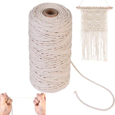 100m New Christmas Home Decor Sewing Cords DIY Rope Twine String 100% Natural Beige Cotton