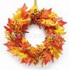 Harvest Wreath With Pumpkins Berries Vine Circle Halloween Thanksgiving Door Decor